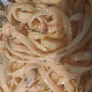 誰でも簡単あえるだけ、明太子パスタ